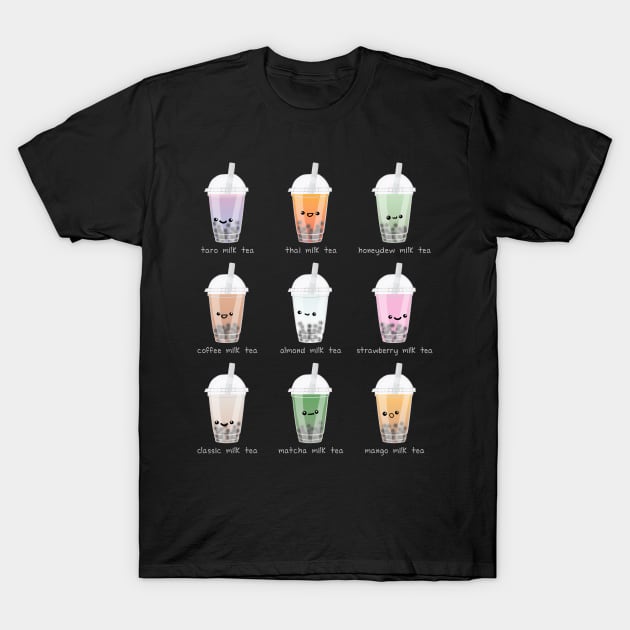 Boba Tea, Bubble Tea Menu T-Shirt by YourGoods